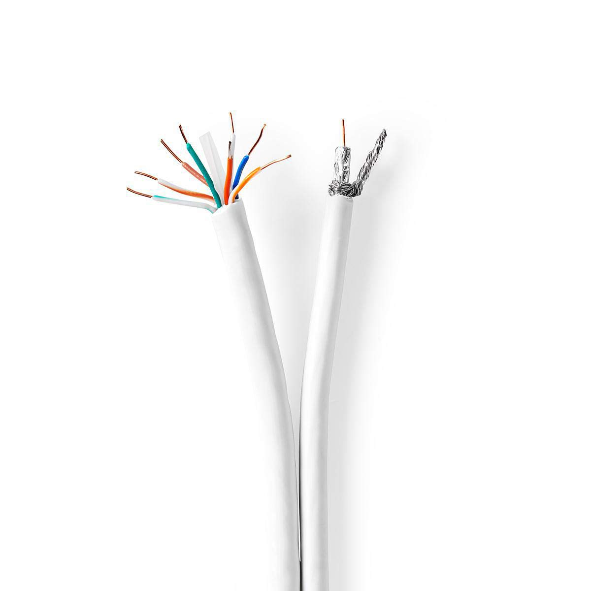 NEDIS Koaxial-/CAT6-Kombikabel - 50,0 m - Kupfer - PVC - Weiss