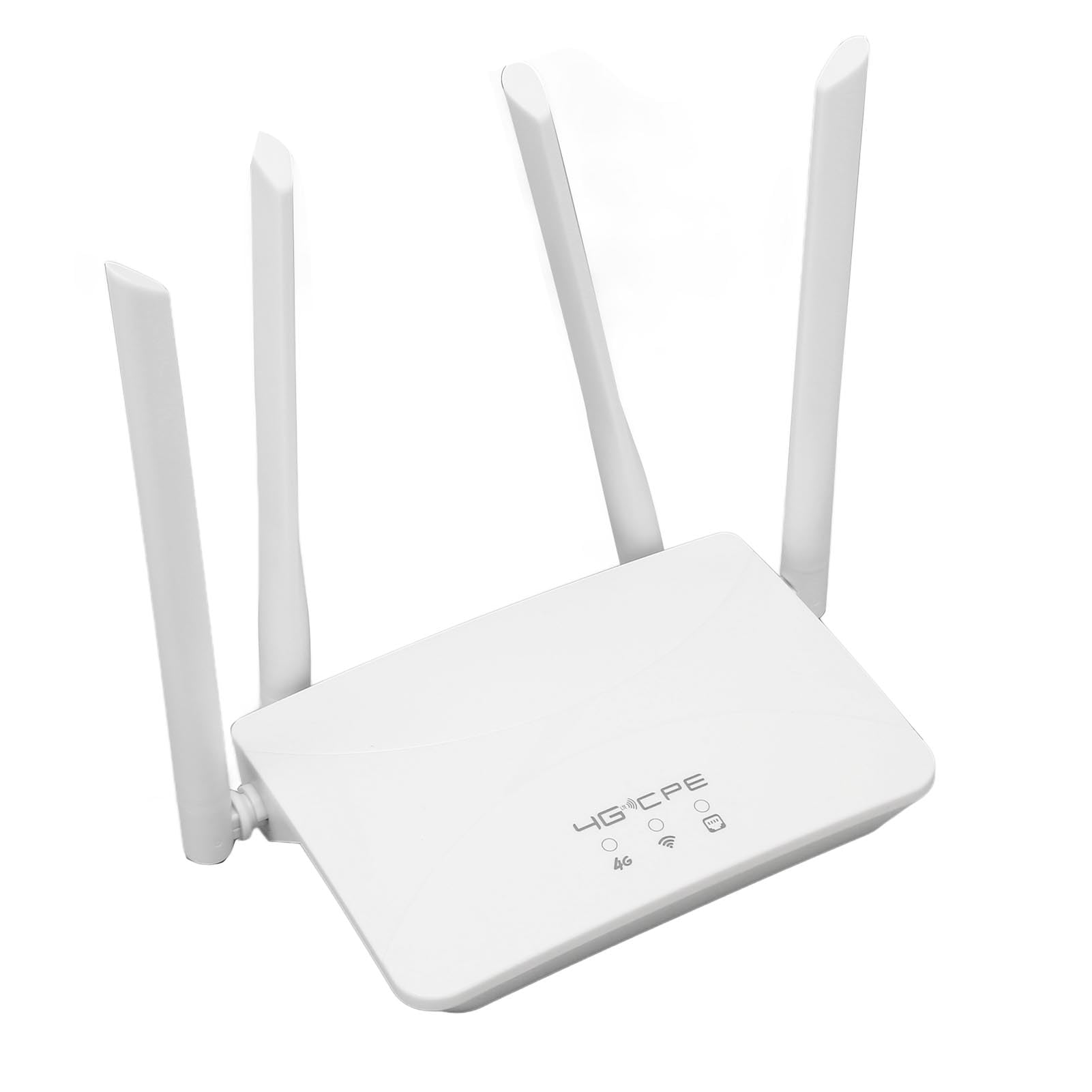 Router 4G LTE, Bezprzewodowy Router Wi-Fi 300Mbps z Gniazdem Karty SIM, 4 Anteny o Dużym Wzmocnieniu, Zasięg do 200m, Obsługuje 4G LTE w Europie i Azji, Port LAN, Łatwy w Użyciu
