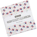 Holiday Americana Charm Pack by Stacy Iest HSU; 42-5" Precut Fabric Quilt Squares