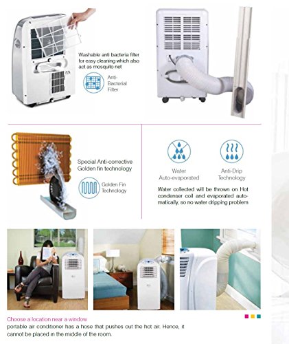 Image of Koryo by Big Bazaar 1.2 Ton Portable AC (Copper, KPA14AF, White)