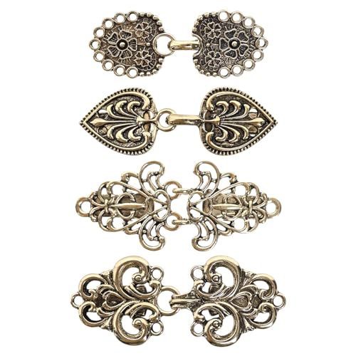 J.CARP Dress Clips Sweater Clips Shawl Clips for Women, Vintage Cardigan Clip, Girls Brooch Clips for Clothing Pack of Four