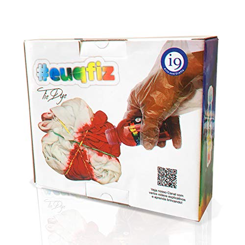 Tie Dye, Kit Camiseta Infantil M, euqfiz, i9 Brinquedos
