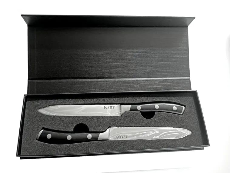 5 Inch Serrated Kitchen Knife - High Carbon Stainless Steel - Full Tang for Maximum Stability - Fruits, Vegetables, Tomato and Steak Knife