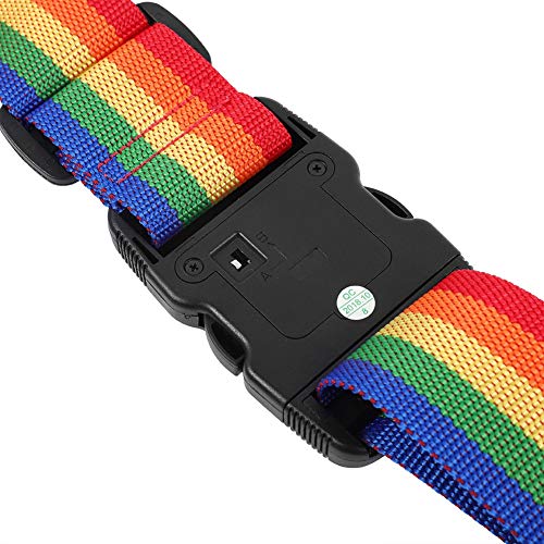Xinwoer Correias de bagagem, cinto de mala de viagem, cadeado de combinação antirroubo (fita multico