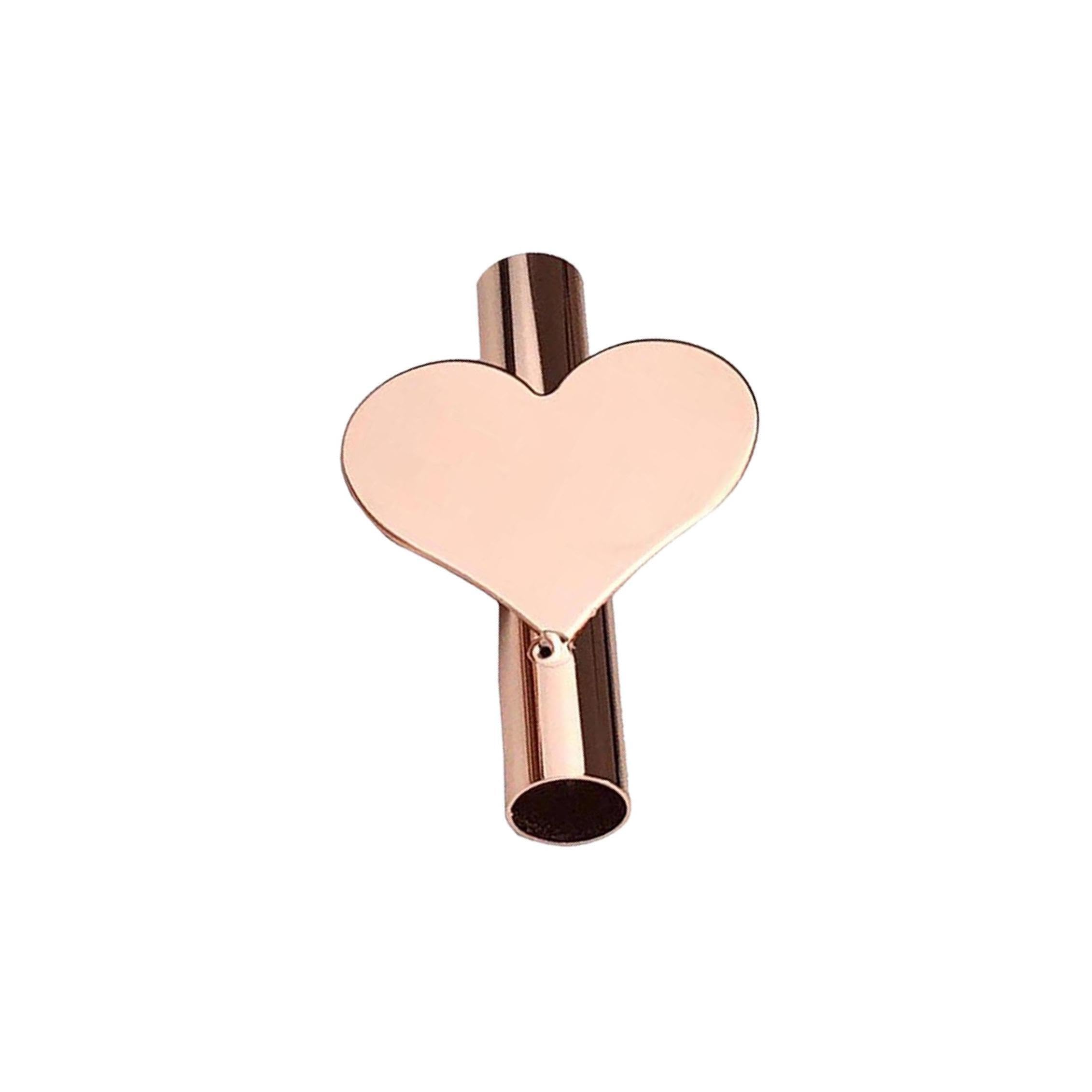 PIXZCSA Iron Vase Decoration Tall Metal Flower Holder Stand For Stylish Floral Display Wall Mounted Vase Tube Not Easy To Fade, rose gold heart