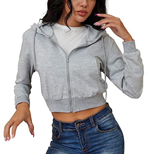 Sweat à capuche femme zippé : fini les pulls lourds avec cette veste courte