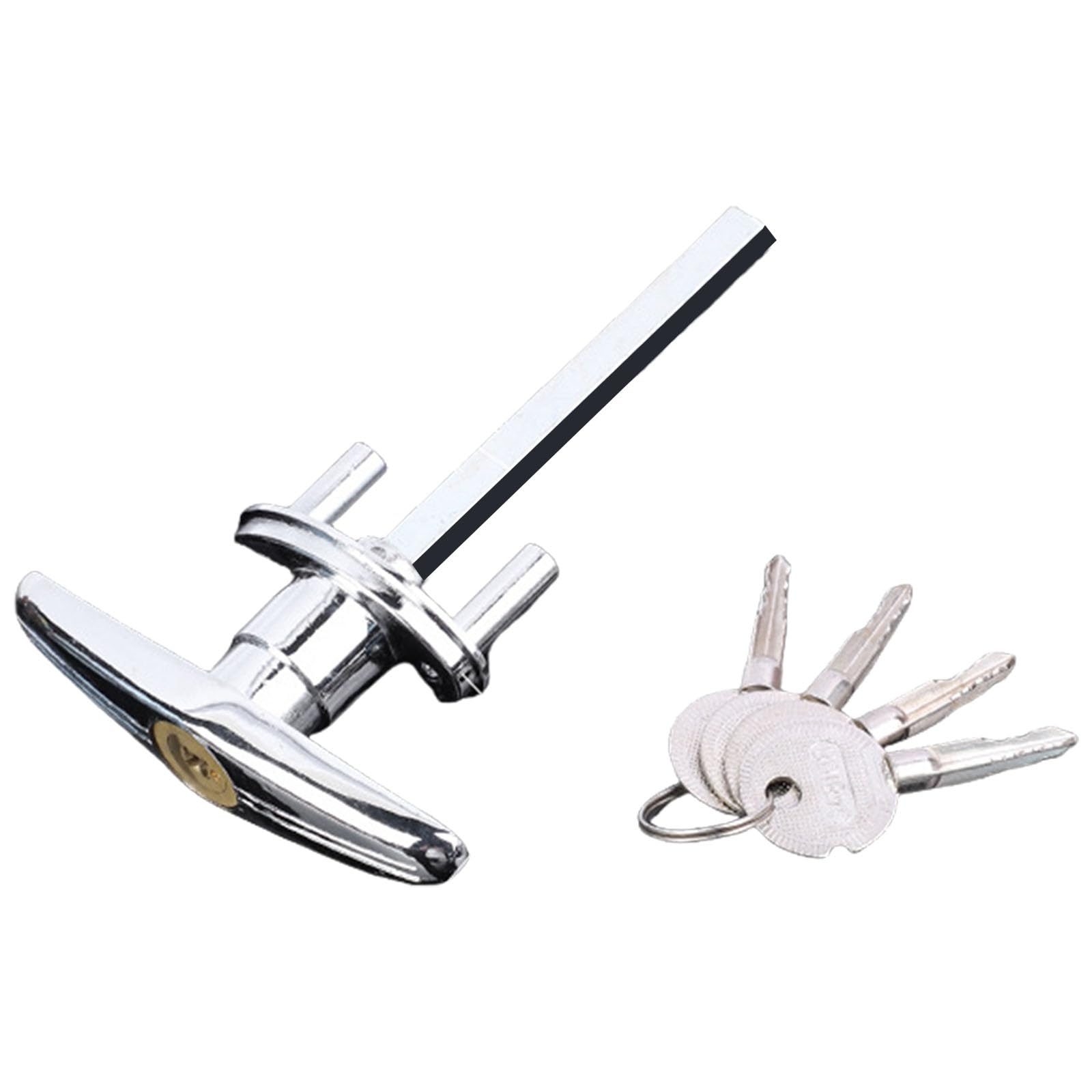 Weatherproofs Garage Door Replacement Manual Open T Handle with Keys for Garage Campers Door Easily to Install Campers Shell and Keys