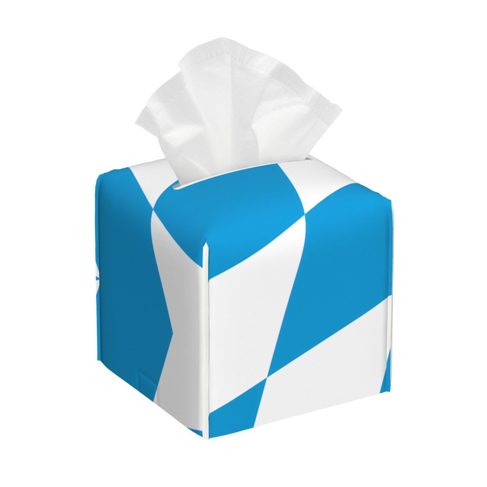 Bavarian Flag Printed Tissue Box, Square Storage Box, Suitable for Kitchen, Office, Camping and car
