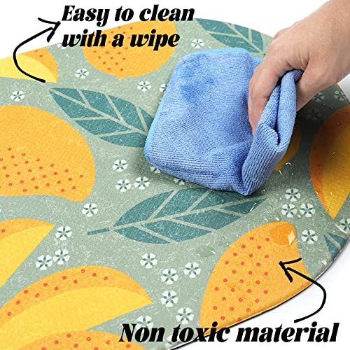 HACHIKITTY Pet Feeding Mat for Large Medium Dogs Waterproof Large Dog Food Mat, Non-Slip Dog Eating Mat Easy to Clean, Flexible and Non-Toxic Bowl Mats with Fruit Pattern(Mango) - Image 6