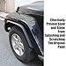 PFRREOR 4PCS Fenders Flares Extension for Jeep Wrangler JK JKU 2007-2018 Off-Road Widened Wheel Fenders Flares Extented Style Wheel Arch Mud Guard Flap
