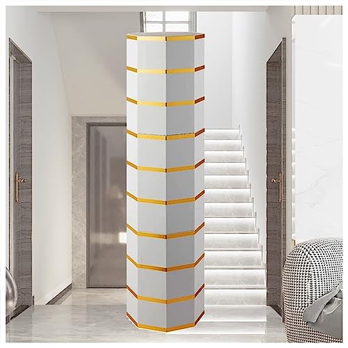 QHLMLL Zapatero esquinero Giratorio de 360 Grados con Almacenamiento Cerrado, Zapatero metálico Independiente para el hogar, Armario, Pasillo, Entrada, Dormitorio, Blanco (43 cm)