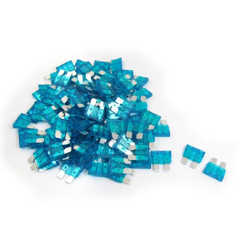 Image of 100 Pcs Car Truck Van Blue Flat Blade Fuse 15A