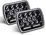 IYF 5x7 7x6 LED Headlights, 84W Rectangular Headlamp with DRL Turn Signal High Low Sealed Beam H6054 Headlights Replacement for Jeep Cherokee XJ Wrangler YJ GMC Ford Chevy Toyota Nissan Dodge