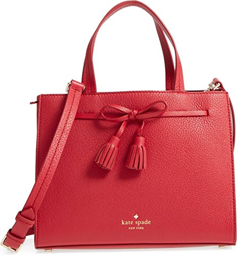 Kate Spade New York Hayes Street Isobel Sam Pebble Sacoche en cuir Rouge Rosso