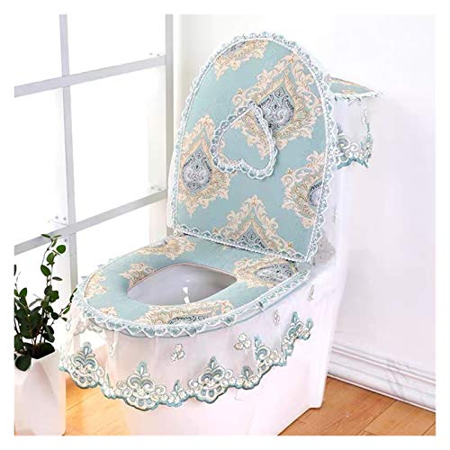 Toile Sitzbezug Pads 3 Stück/Set WC Matten-Set Europäische Spitze WC Sitz Kissen Haushalt Universal Toilettensitz… – Bild 5