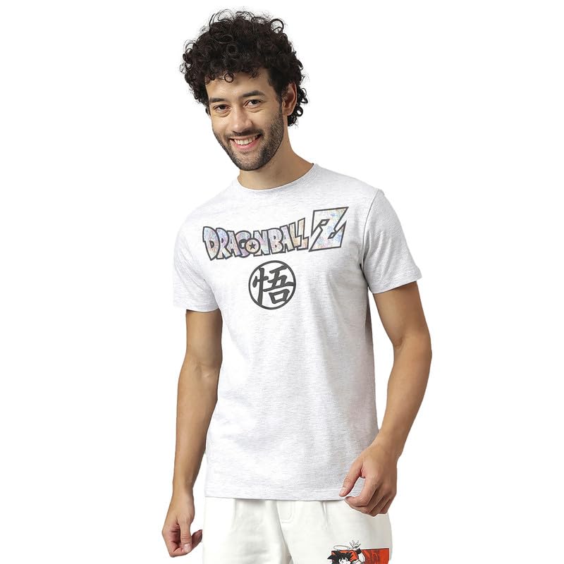 Image of Free Authority Official Dragon Ball Z: Son Goku Anime Graphic Print Pure Cotton Regular Fit Tshirt for Men