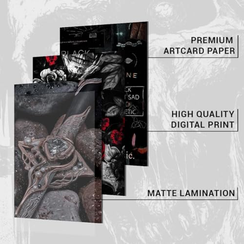Image of SG Aesthetic 54PCS Gothic Wall Collage Kit - 4 x 6 Inches Posters - Witchy, Dark Academia Room Decor - Wall Art For Bedroom, Office, Living room, Dorm room