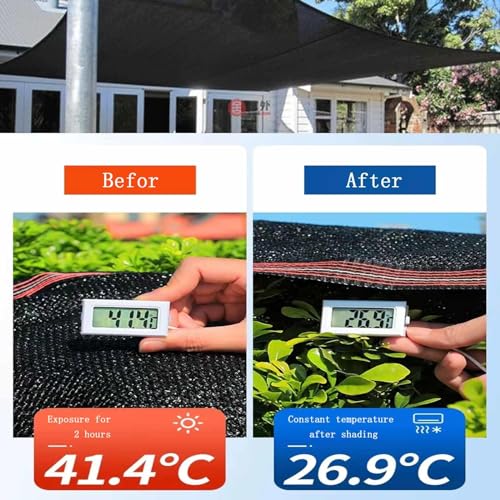 Filet d'ombrage noir haute densité avec œillets pour une protection solaire durable du jardin - 7