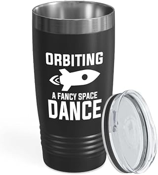 Rocket Science Black Edition Viking Tumbler 20oz - Orbiting A fancy - Spacecraft Aeronautics Aviation Aircraft Engineering Aerodynamics Technician space lover outer space