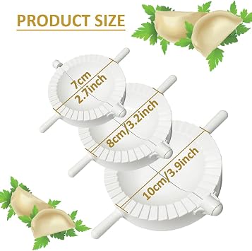 Ravioli Dumpling Maker Set, MKNZOME 3 Pcs Manual Chinese Dumpling Pasty Molds Cutter Gyoza Empanada Mould Pierogi Pie Dough Pastry Wrapper Press Cutter