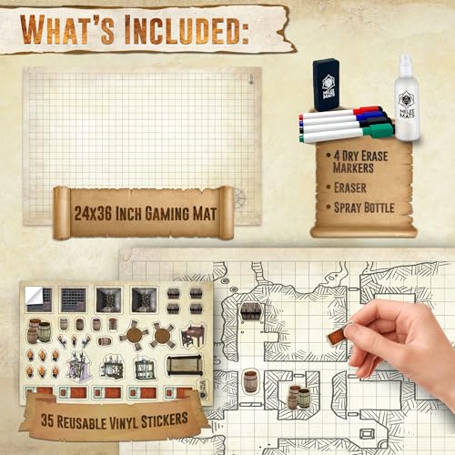 image for Melee Mats DND Map Starter Set - 24” x 36