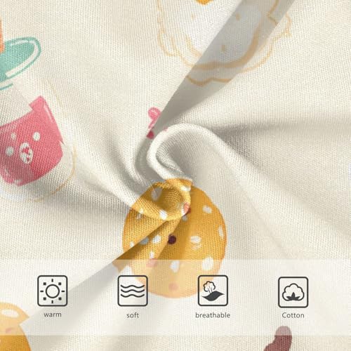 Girls' Hipster Panties Comfort Color for Kid Cookie Milk Christmas Pattern3