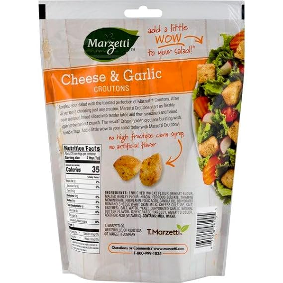 Marzetti Baked Croutons Cheese & Garlic, 5 oz