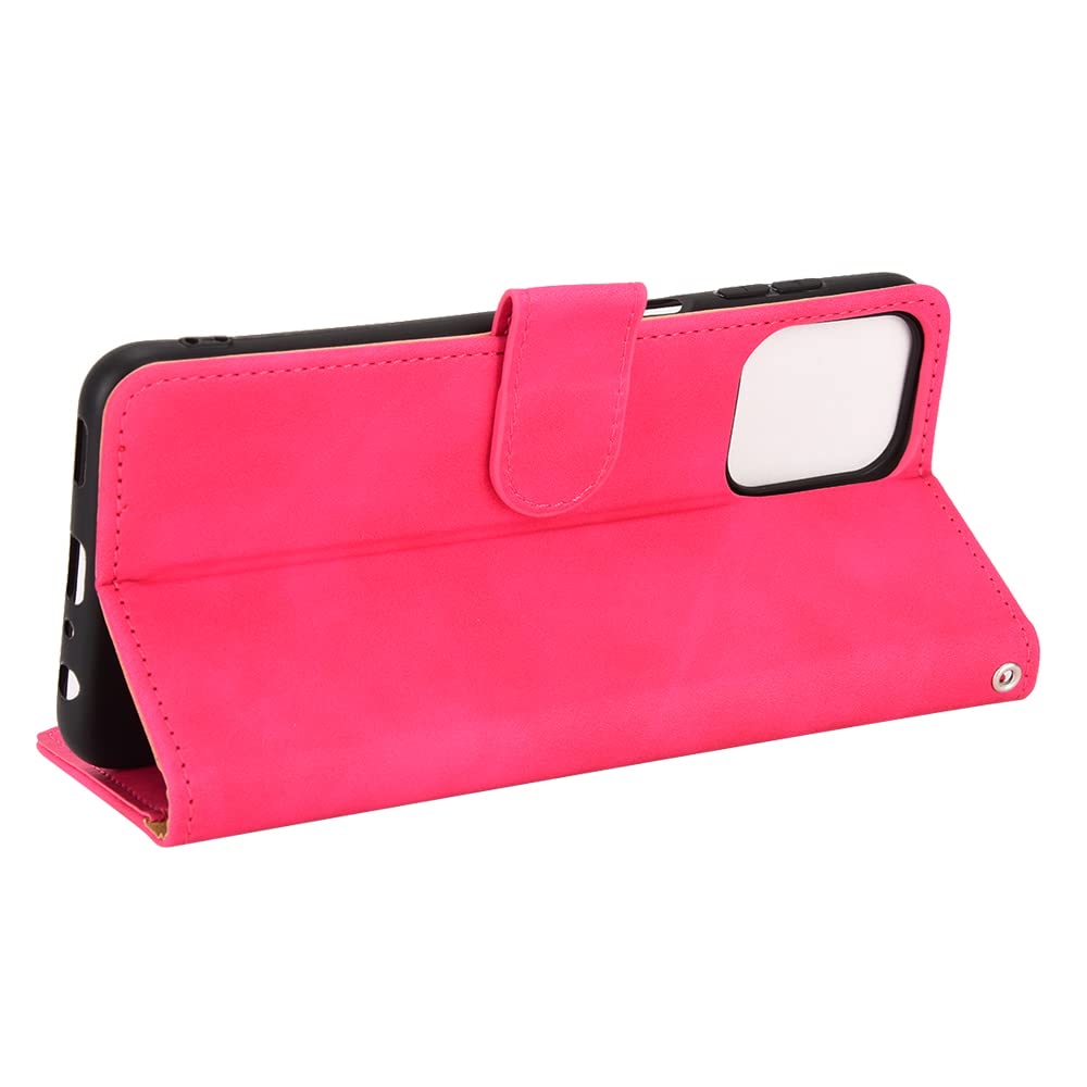 Custodia Portafoglio Con Flip E Magnete Per Realme 6 Pro 4G (RMX2061), Con Supporto Girevole, Colore Rosa - 3