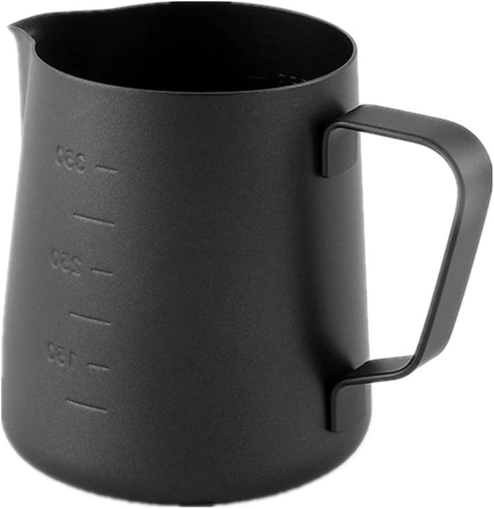 Milk Frothing Pitcher Milk Pitcher Frothing Jug Measuring Cup for Coffee Latte Art(400ml)