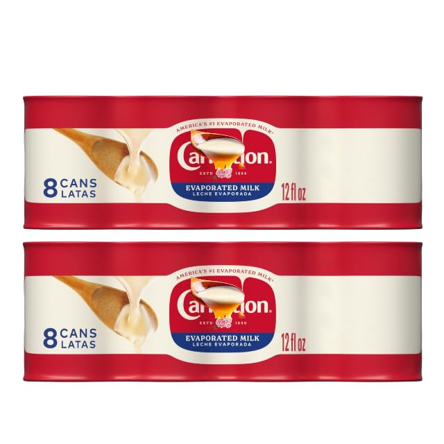 Evaporated Milk, 12 Fluid Ounces, 8 Pack | Gluten-free, Made with 100% real milk. (2 Pack)