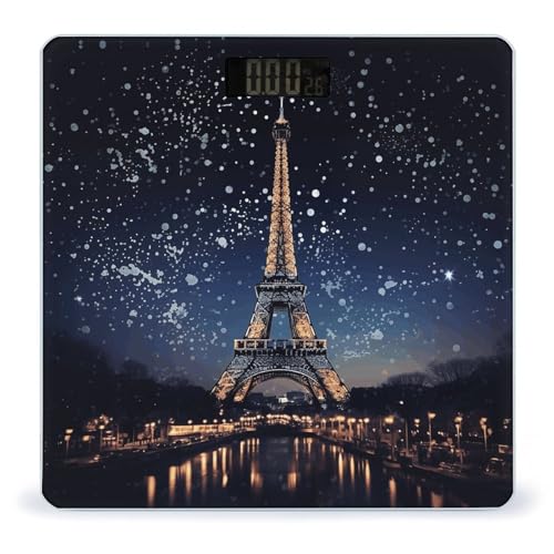 Báscula Digital Night Paris Torre Eiffel 180kg miniatura 1
