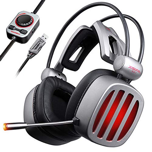 Gaming Headset Für PS4 PC Xbox One, Over-Ear Gaming Kopfhörer Mit 7,1 Surround Sound 50MM Treiber Und Rauschunterdrückung Mikrofon, Für Laptop