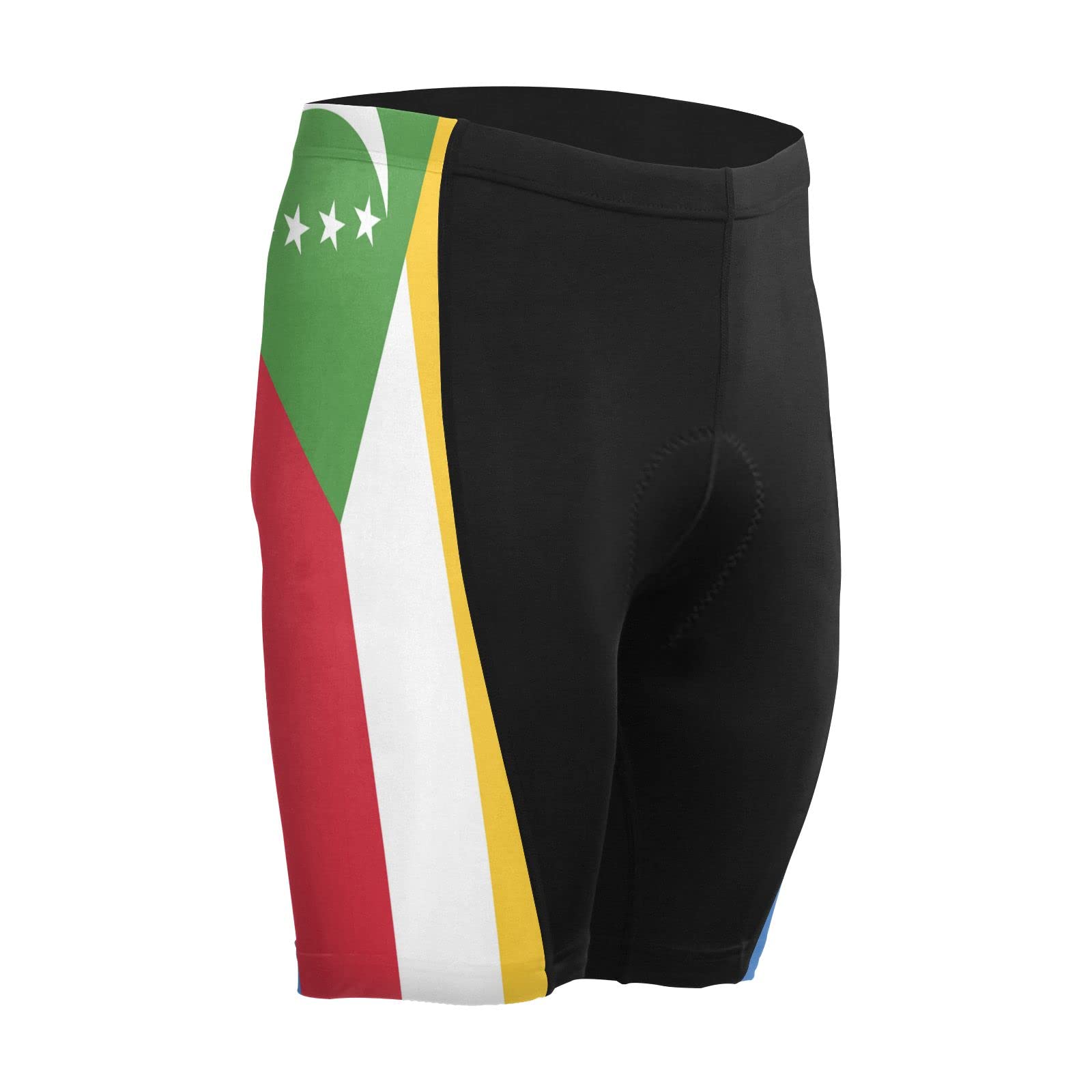 Comoros Flag Men's Bike Shorts Padded Cycling Bicycle Biking Shorts Tight Multicolor