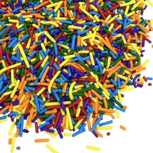 Image of Manvscakes Sprinkles- Edible Cake and Cupcake Sprinkles with Assorted Shapes and Sizes for Parties, Metallic Sprinkle Mix for Cookies, Ice Cream, Cake and Cupcake Decorating, 4 oz (Rainbow multi)