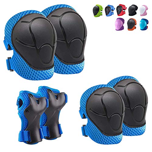 Kit De Protection Genouillères Et Coudières Arc-en-ciel CKE Pour Enfants 3-8 Ans - Skate, Vélo, Rollers