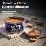 Moonlight Premium Nassfutter für Katzen, Nr.10 (24x80g Dose) - getreidefreie Rezeptur - Delikatesse im eigenen Saft - mit natürlichem Taurin, Thunfisch & Shirasu