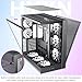 HYXN H2 (2026) HYXN ATX PC Case, Pre-Installed 8 No ARGB Fans (6X140mm,2X120mm), Large Dual-Chamber ATX Mid-Tower Airflow Computer Case, Gaming PC Case, 420mm Radiator Support, Type-C 3.2 (Black)