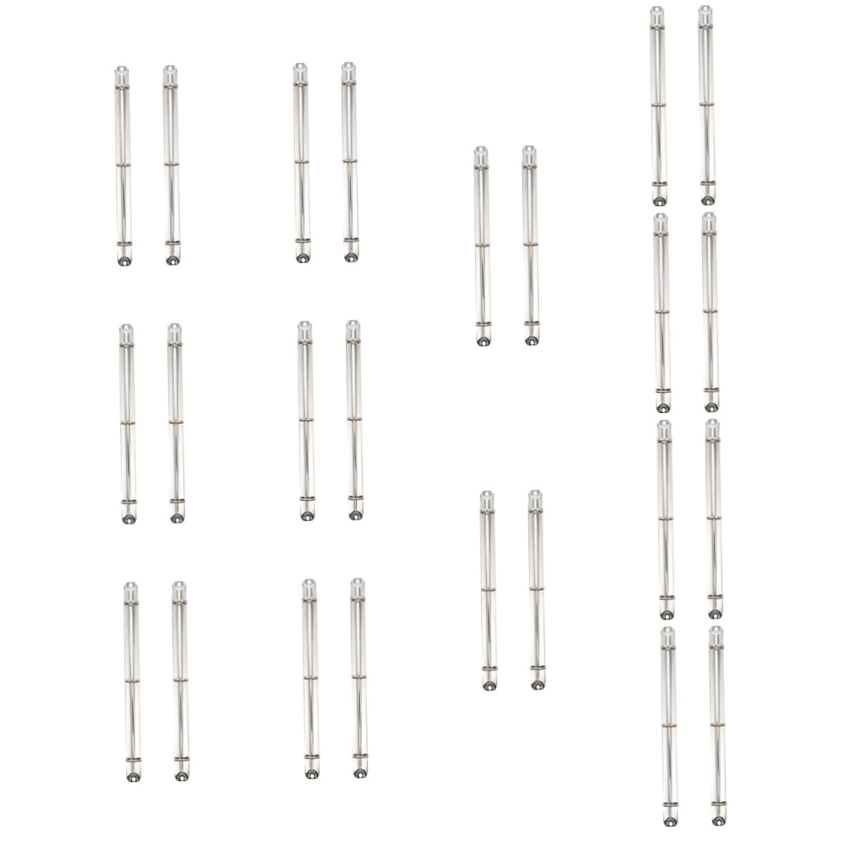 jojofuny 12 Set Legante Metallico Esposizione Chiave Sciolto Clip Ad Anello Raccoglitore A Fogli Mobili Anelli Di Legante A Foglie Sciolte Ferro Da Stiro Silver 2 Pezzi * 12