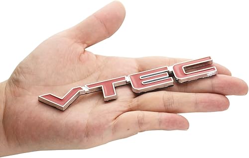 Miniatura 2 de 2 calcomanías VTEC con emblema 3D para placa de nombre, para automóvil, motocicleta, accesorios, color rojo