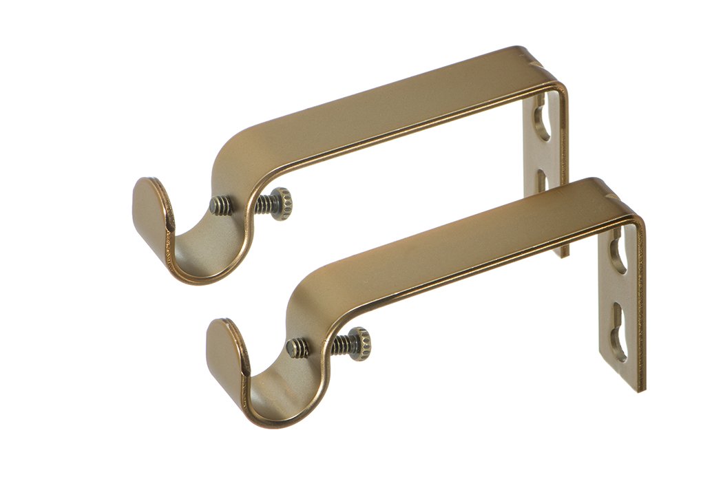 Ivilon Warm Gold Curtain Rod Brackets - Set of 2 -29 Ivilon Warm Gold Curtain Rod Brackets - Set of 2 -29