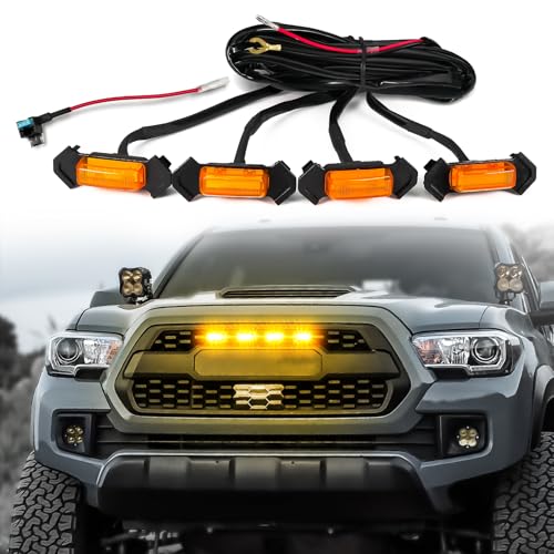 Luces LED de Rejilla Delantera Ámbar para Tacoma TRD PRO 2016-2023 miniatura 1