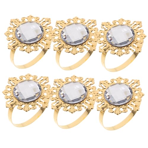 Cabilock Sparkling Blue Acrylic Napkin Ring Holders with Sturdy Diamond Like Finish for Elegant Weddings Banquets Formal Dinners and Table Decor Enhancements