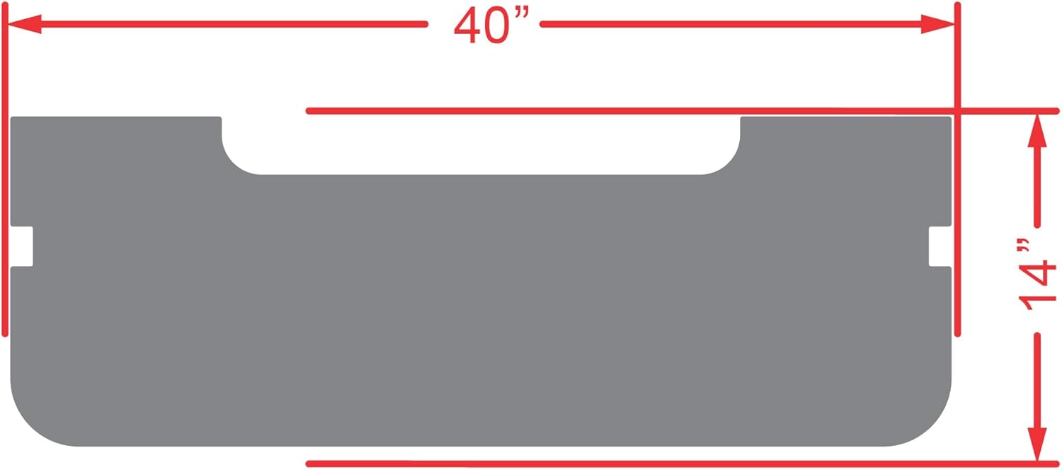 Xtreme MATS Evolution Compatible Rear Facing Foot Rests Mat for Rear Seat Kits - Fits Evolution D5, Classic Pro, Plus 4 Seaters Back Footrest Steps - Red Trim