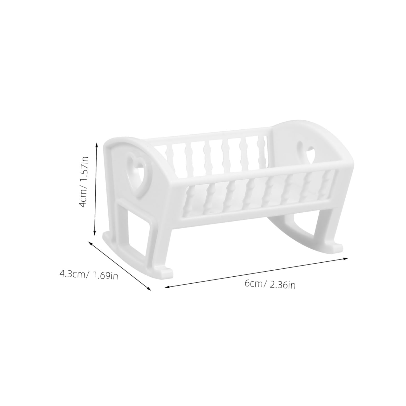 Vaguelly Doll House Crib Toy Miniature Crib Material Realistic Bedding Enhance Doll House Ambiance