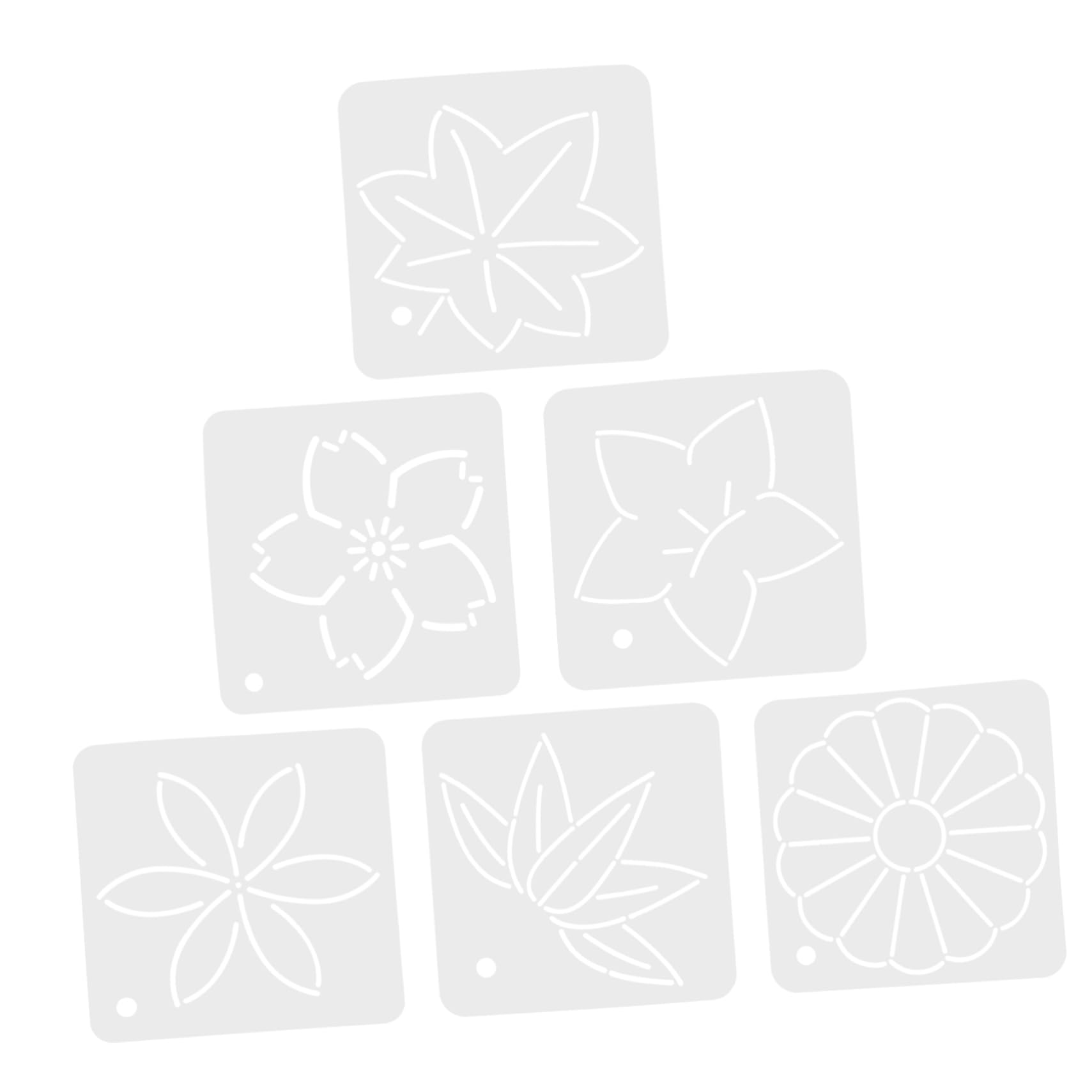 Homoyoyo 18stücke Teiliges Blumenmuster Patchwork Schablonen Quilting Und -nähprojekte Wiederverwendbare Und Langlebige Vorlagen Material Einfach Zu Bedienen Und Vielseitig Einsetzbar