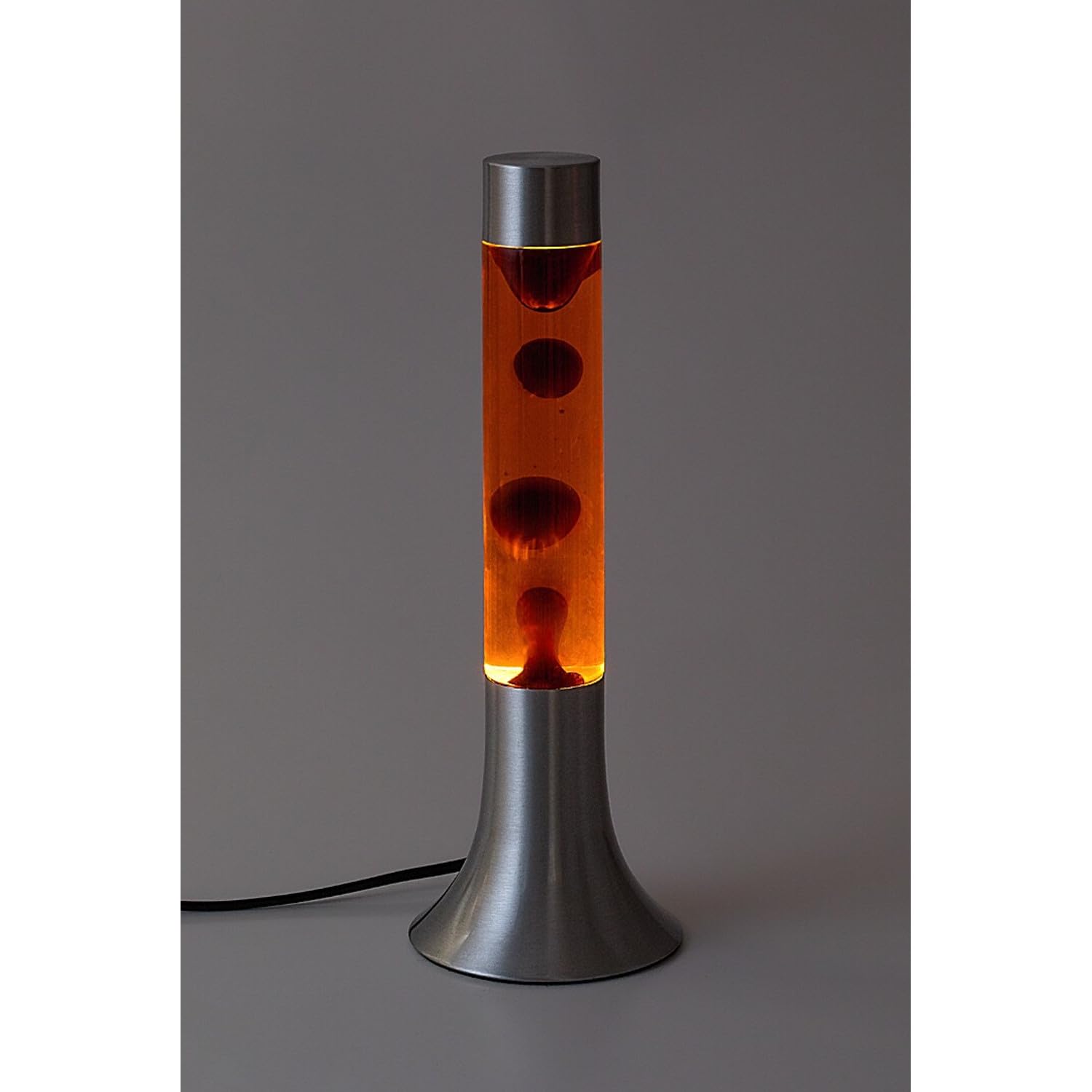 Rabalux Poppilol – Lampe à lave LED 25W, effet décoratif orange/violet, métal argenté, lumière blanc chaud 3000K, 37,5 cm, design moderne pour salon ou chambre