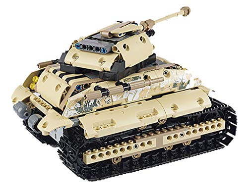 Toy Essentials 497 Pieces Army Battle Tank Remote Control Building Block Set - Thumbnail 4