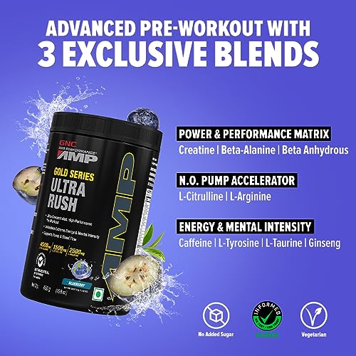 GNC Store GNC AMP Gold Series Ultra Rush Pre-Workout 450g - Image 3