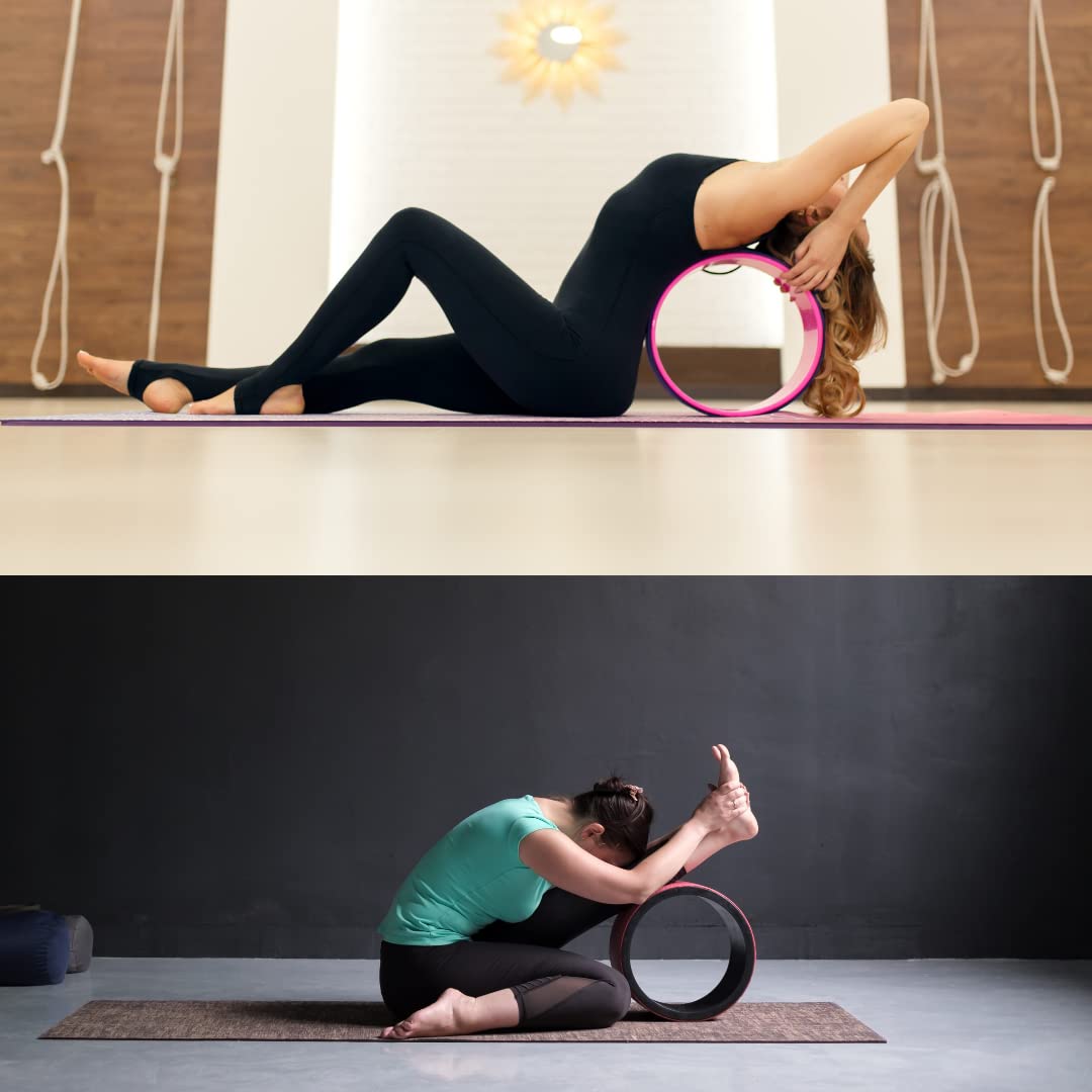 ATC Handels GmbH Herramienta de yoga para asanas, pilates y ejercicios de yoga, rodillo de espalda, backbend, pilates, rosa
