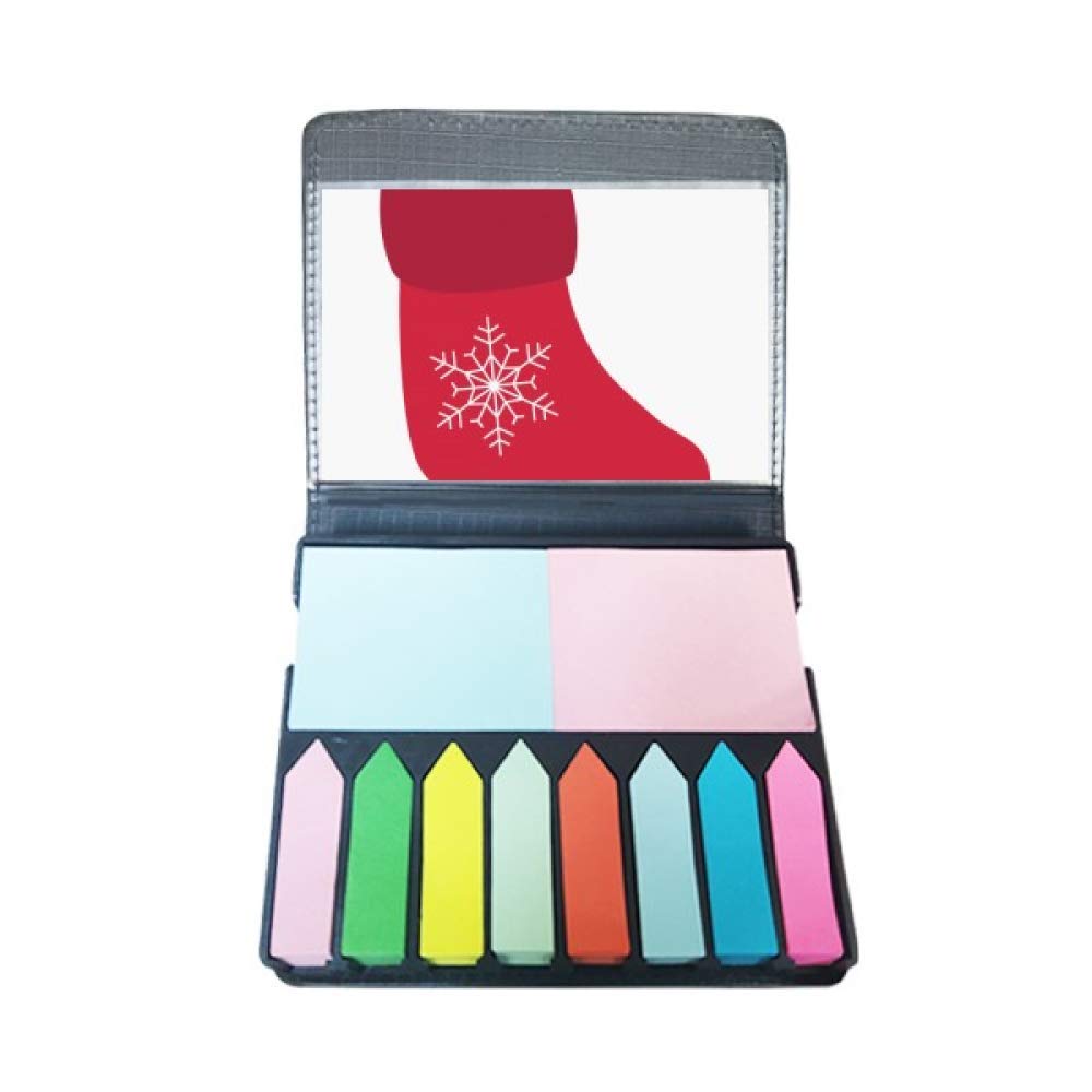 Marqueur de page flocon de neige et chaussette de Noël rouge pour notes - 5